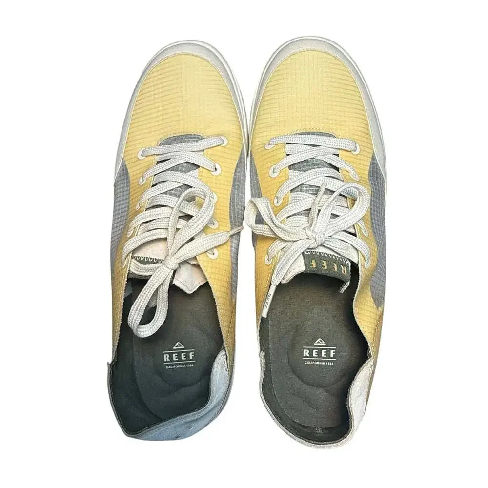 Reef Navigator Size 13 Yellow Grey Textile Sneakers